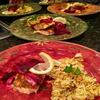 Spice-Crusted Salmon with Shaved Beets, Fennel, Lemon and Herbs_image