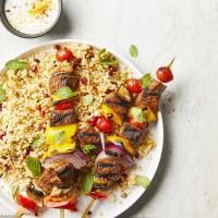 Beef Kebabs with Pomegranate Couscous_image