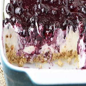 Creamy No Bake Blueberry Delight | Flour on My Fingers_image