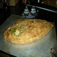 Chicken, Cheese, and Broccoli Calzone image