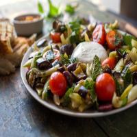 Burrata With Romano Beans and Roasted Eggplant_image