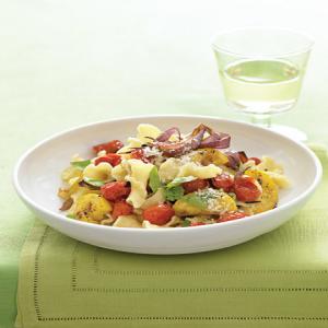 Pasta with Roasted Summer Vegetables and Basil_image