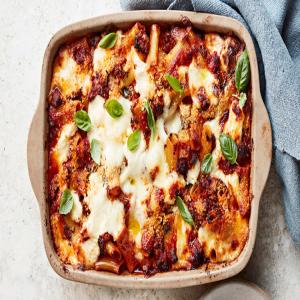 Baked Ziti with Sausage and Bechamel image