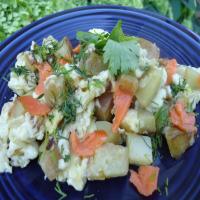 Norwegian Scrambled Eggs With Smoked Salmon and Potatoes image