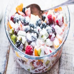 Creamy Fruit Salad with Coconut Dressing_image
