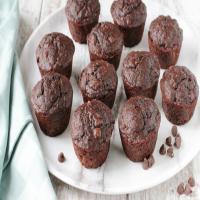Healthy Double Dark Chocolate Muffins image