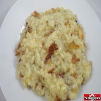 Caramelized Onion Risotto With Bacon and Parmesan image
