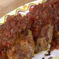 Spicy Sausage Meatloaf Patties with Italian Barbecue Sauce image
