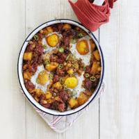 Sweet potato, chickpea & chorizo hash image