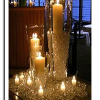 Sparkling Diamond Themed Candle Centerpiece_image