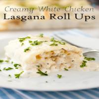 Creamy White Chicken Lasagna Roll Ups Recipe - (4.5/5) image