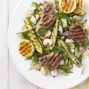Barbecue lamb & courgette salad_image