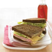 Ham and Swiss Sandwich with Dill Spread image