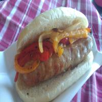 Air Fryer Italian Sausages, Peppers, and Onions image