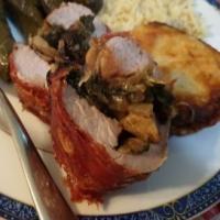 My Christmas Dinner Prosciutto-Wrapped Pork Loin with Roasted Apples_image