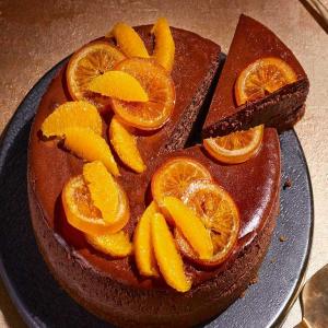 Chocolate orange baked cheesecake image