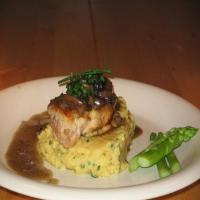 Quick and Easy Chicken Marsala With a Soft Creamy Polenta image