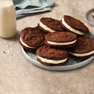 Chocolate C'OAT'conut Sandwich Cookies image
