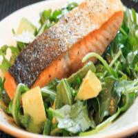Pan-Roasted Salmon With Arugula and Avocado Salad Recipe_image
