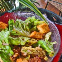 Romaine Salad With Red Onions, Walnuts and Orange Vinaigrette_image