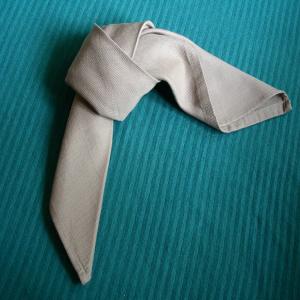 Serviette/Napkin Folding, Tied in a Loose Knot. image