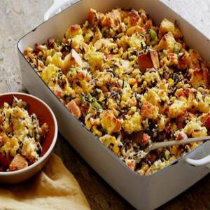 Cornbread and Wild Rice Dressing with Pine Nuts and Parsley_image