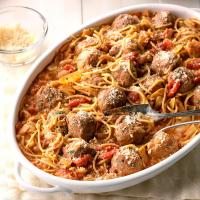 Spaghetti & Meatball Skillet Supper image