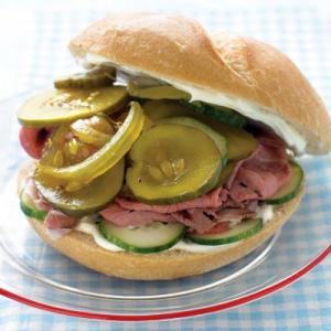 Roast Beef Sandwich with Cukes and Pickles_image