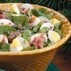 My Spinach Salad with Creamy Mushroom Dressing_image