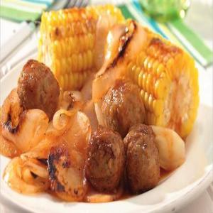 Grilled Honey-Barbecue Meatball Foil Packs_image