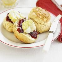 Classic scones with jam & clotted cream image