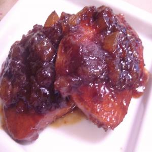 Pork Chops With Tangy Creole Mustard & Pineapple Sauce_image