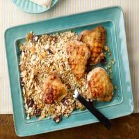 Grilled Chicken Thighs with Israeli Couscous Salad_image