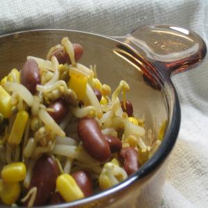 Outrageously Easy and Healthy Bean, Corn and Sprouts Bowl for One (Vegan)_image