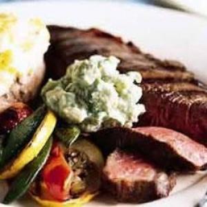 Grilled Strip Steaks with Horseradish Guacamole image