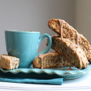 Grape Nuts Biscotti with Cinnamon Frosting_image