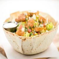 Chicken Ranch Taco Salad with homemade tortilla bowl_image