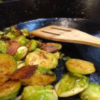 Brussel Sprouts With Bacon, Lime, Avocado, Garlic image