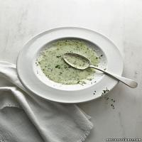 Chilled Cucumber Soup with Mint Leaves image