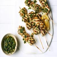 Swordfish Kebabs with Mint Pesto image