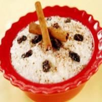 cococonut rice pudding and raisins /arroz con dulce image