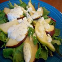 Pear-And-Spinach Salad With Goat Cheese Vinaigrette image