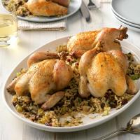 Cornish Hens with Wild Rice and Celery image