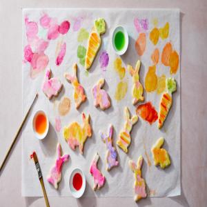 Watercolor Easter Bunny Cookies image