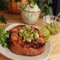 Grilled Ham Slice With Pineapple Salsa_image