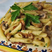 Penne with Pancetta and Mushrooms image