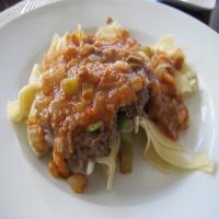 Salisbury Steak Recipe With Buttered Egg Noodles image