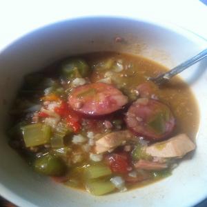Lower Carb Andouille Sausage and Okra Gumbo_image