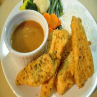 Chicken Fingers With Peanut Apricot Sauce image