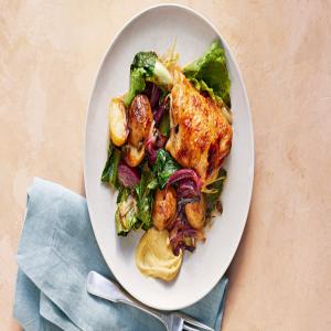 Lemon Chicken with Potatoes and Escarole_image